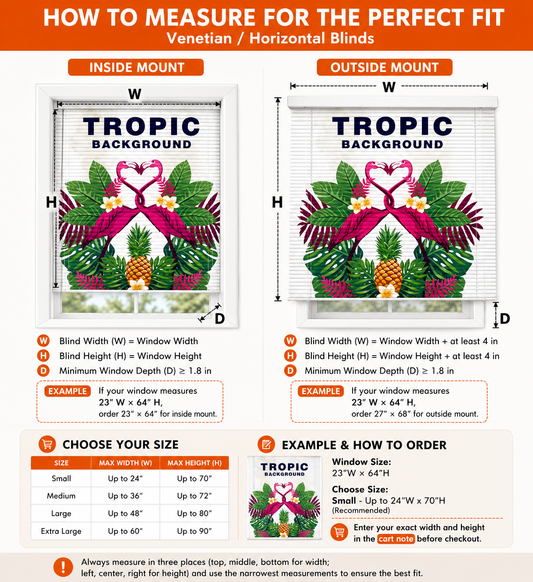 Tropical Flamingo Printed Blinds