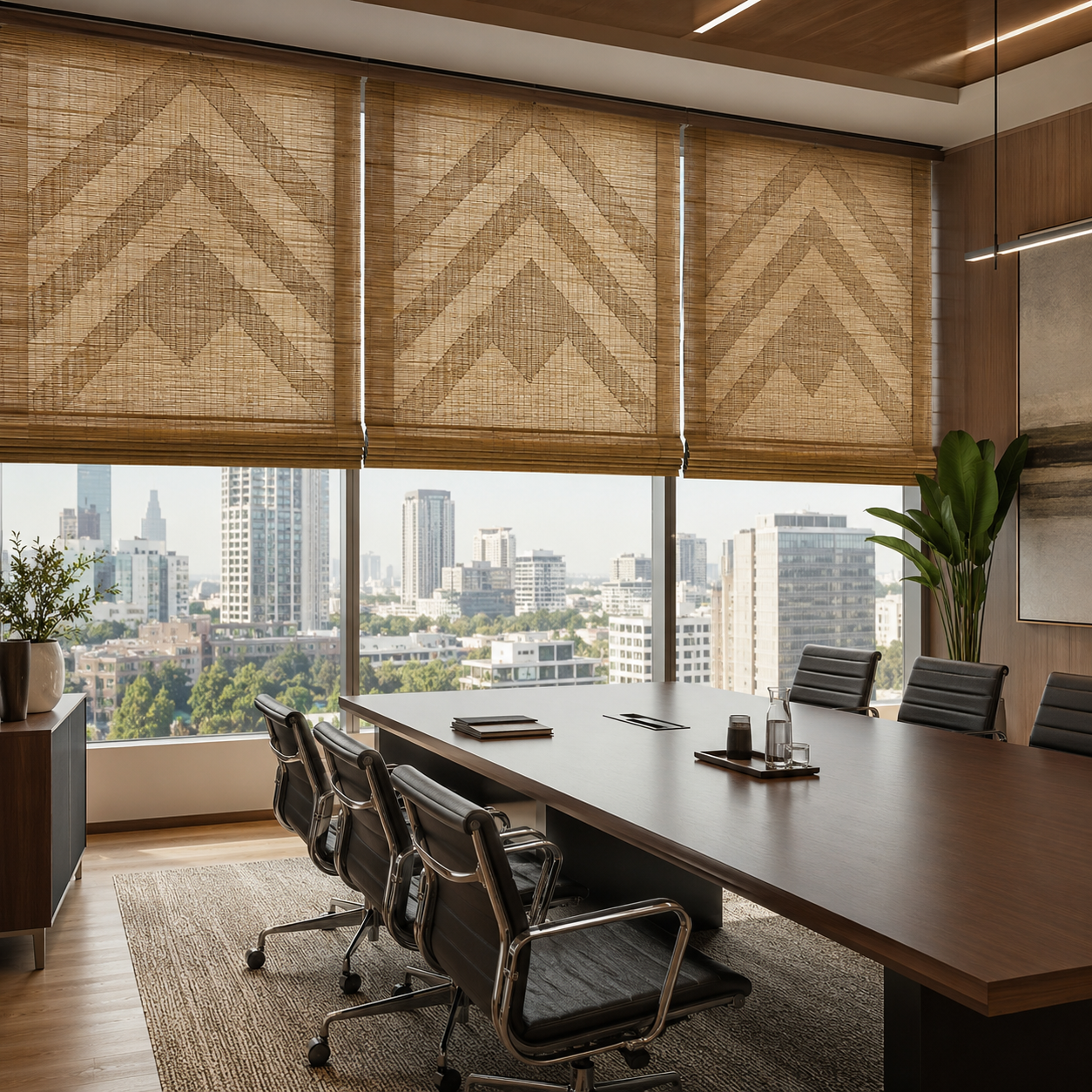Printed Bamboo Shades