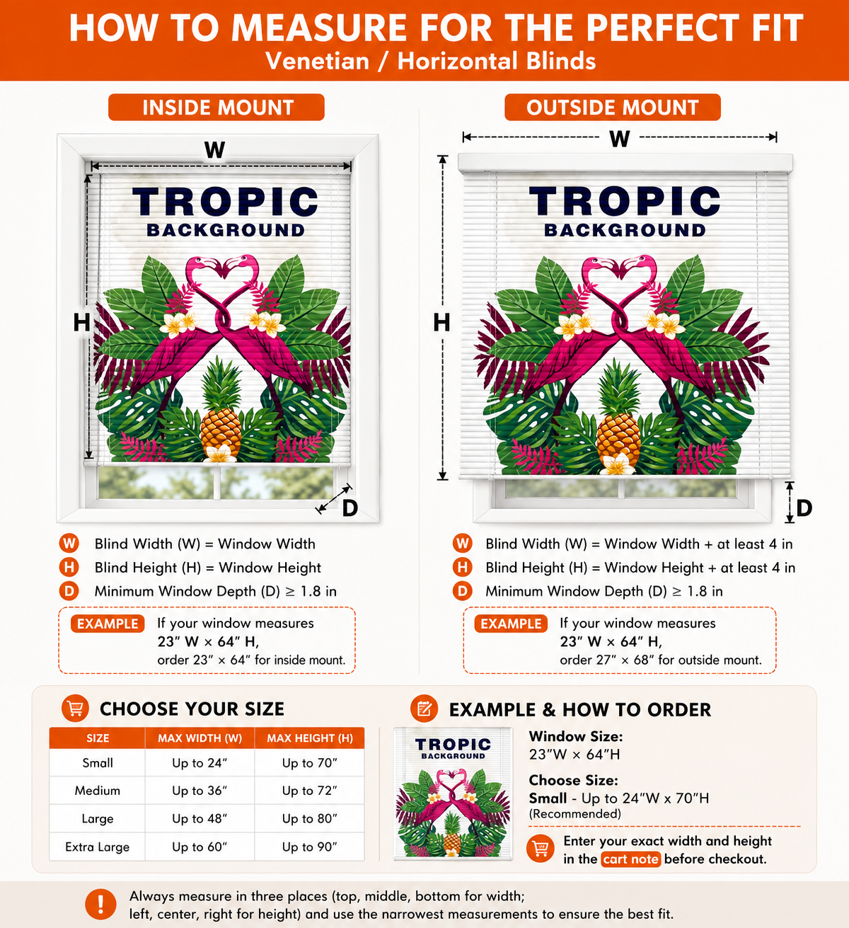 Tropical Flamingo Printed Blinds