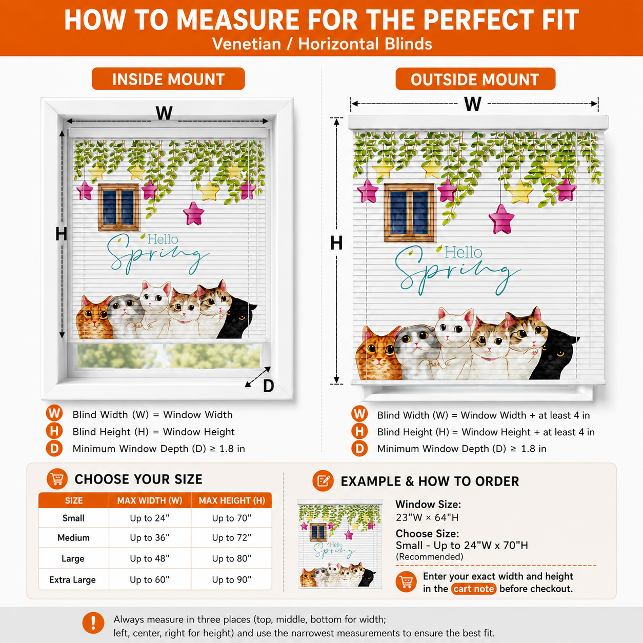 Spring Cat Printed Blinds