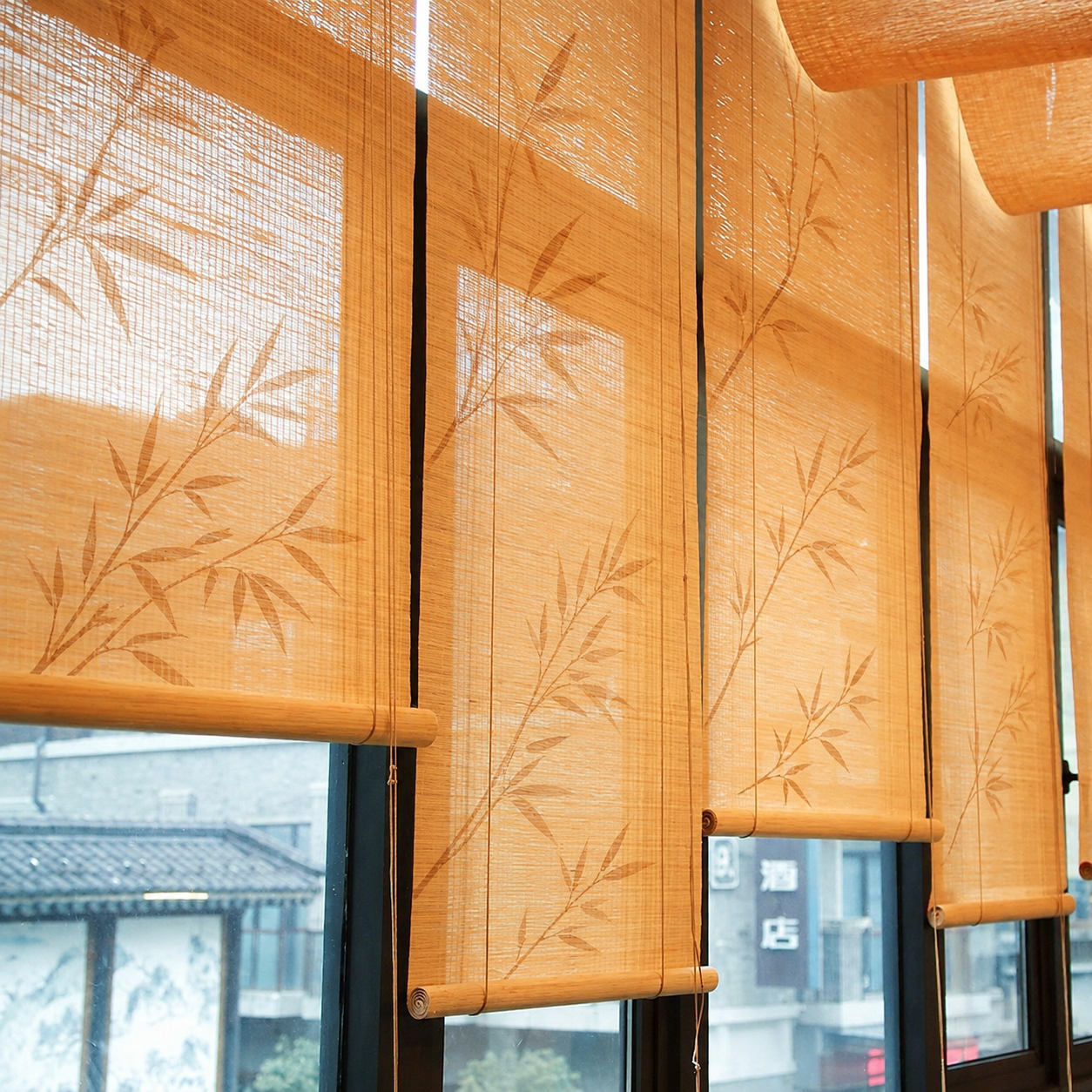 Printed Bamboo Shades
