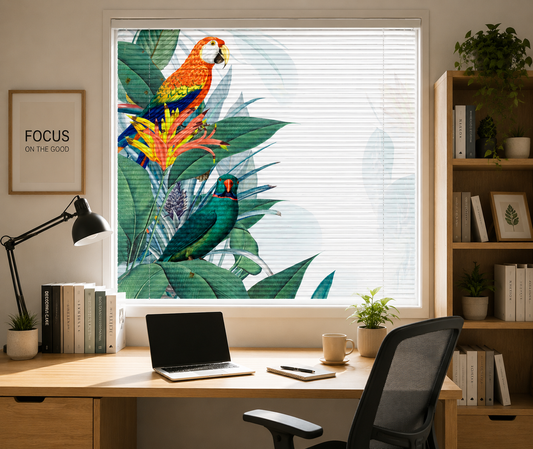 Tropical Parrot Printed Blinds